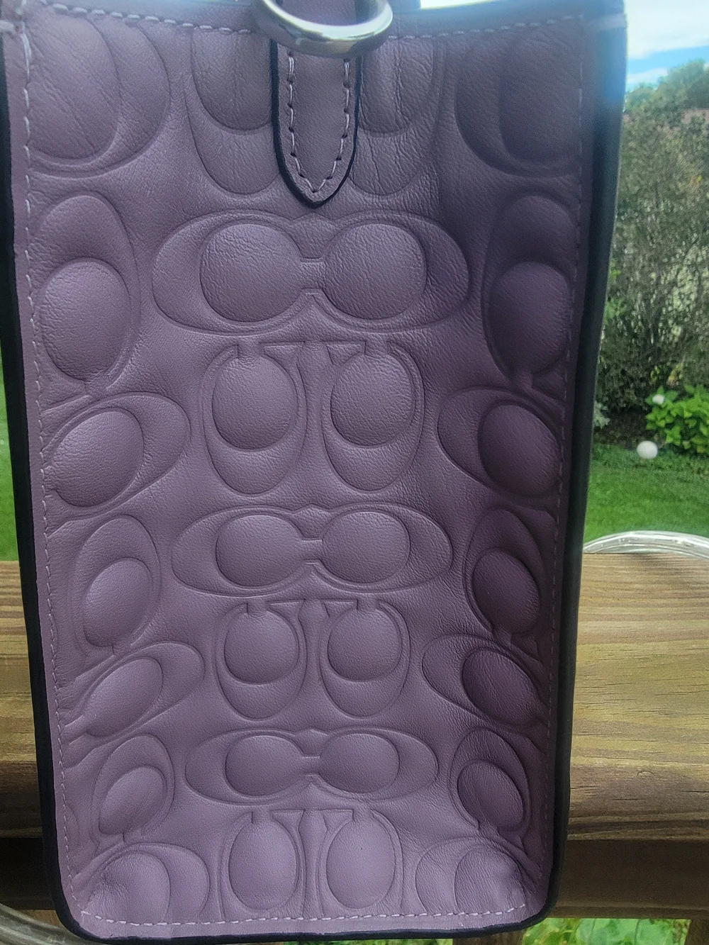 Coach Mollie Mini Lilac Signature Leather Tote